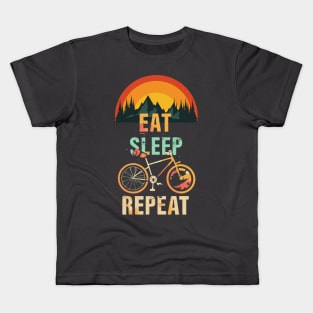 Eat, Sleep, Bike, Repeat Kids T-Shirt